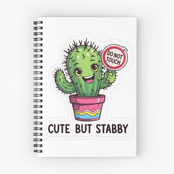 Item preview, Cute but Stabby Funny Cactus Sticker designed and sold by MoodPeel_ .
