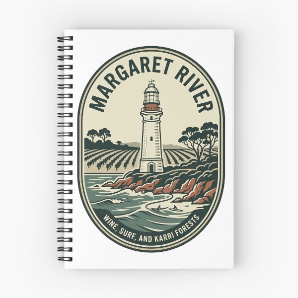 Item preview, Retro Margaret River Australia Lighthouse Surf Wine designed and sold by k3rstman1.