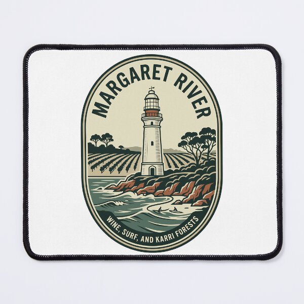 Item preview, Retro Margaret River Australia Lighthouse Surf Wine designed and sold by k3rstman1.