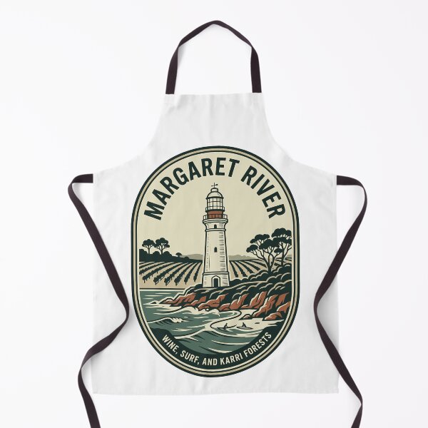Item preview, Retro Margaret River Australia Lighthouse Surf Wine designed and sold by k3rstman1.