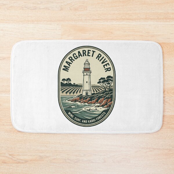 Item preview, Retro Margaret River Australia Lighthouse Surf Wine designed and sold by k3rstman1.
