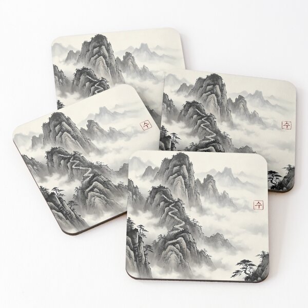 Item preview, ​Misty Mountain Serenity - Traditional Zen Landscape Art | SOO studio73 designed and sold by SOOstudio73.