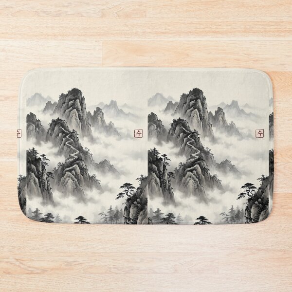 Item preview, ​Misty Mountain Serenity - Traditional Zen Landscape Art | SOO studio73 designed and sold by SOOstudio73.