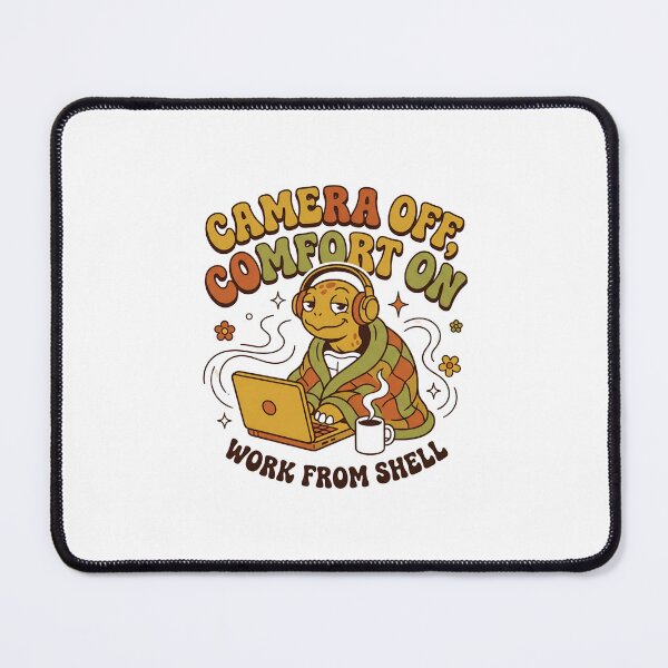 Item preview, Camera Off Comfort On Work From Shell Turtle Retro designed and sold by Fenay Designs.