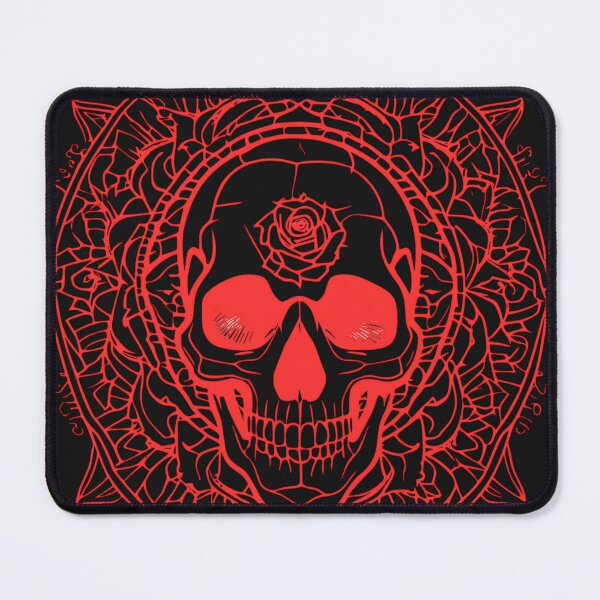 Item preview, Red Neon Skull Gothic Mandala Sigil designed and sold by DarkOriginArts.