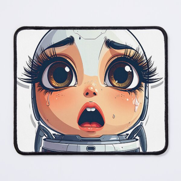 Item preview, Crying Robot Vacuum Girl designed and sold by OksArtStudio.