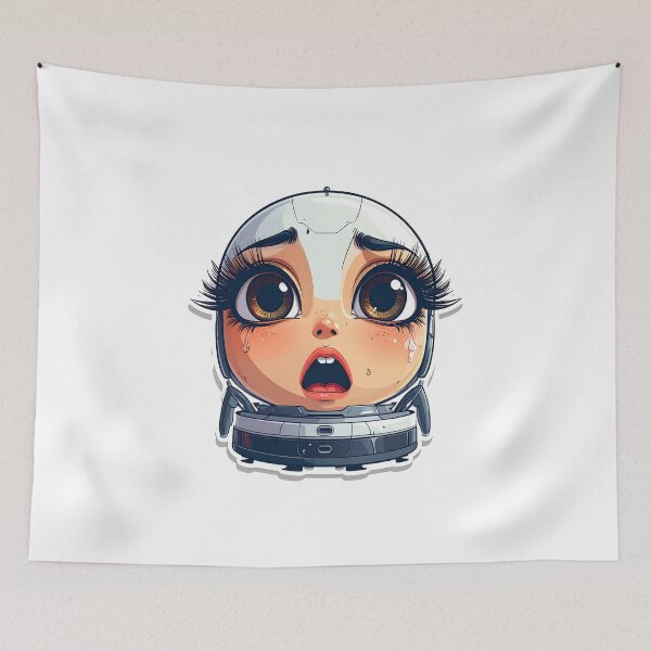 Item preview, Crying  Robot Vacuum Girl designed and sold by OksArtStudio.