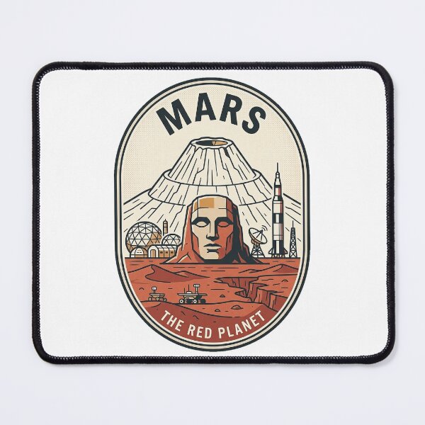 Item preview, Retro Mars Exploration Red Planet Space Badge designed and sold by k3rstman1.