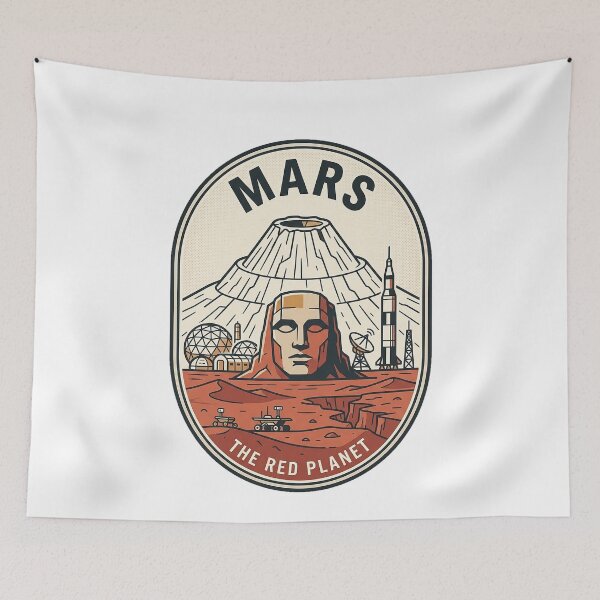 Item preview, Retro Mars Exploration Red Planet Space Badge designed and sold by k3rstman1.