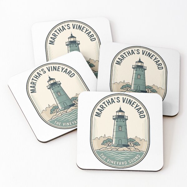 Item preview, Martha's Vineyard Sound Lighthouse Nautical Travel Badge designed and sold by k3rstman1.