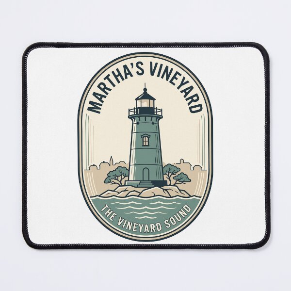 Item preview, Martha's Vineyard Sound Lighthouse Nautical Travel Badge designed and sold by k3rstman1.