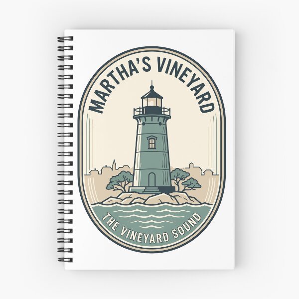 Item preview, Martha's Vineyard Sound Lighthouse Nautical Travel Badge designed and sold by k3rstman1.