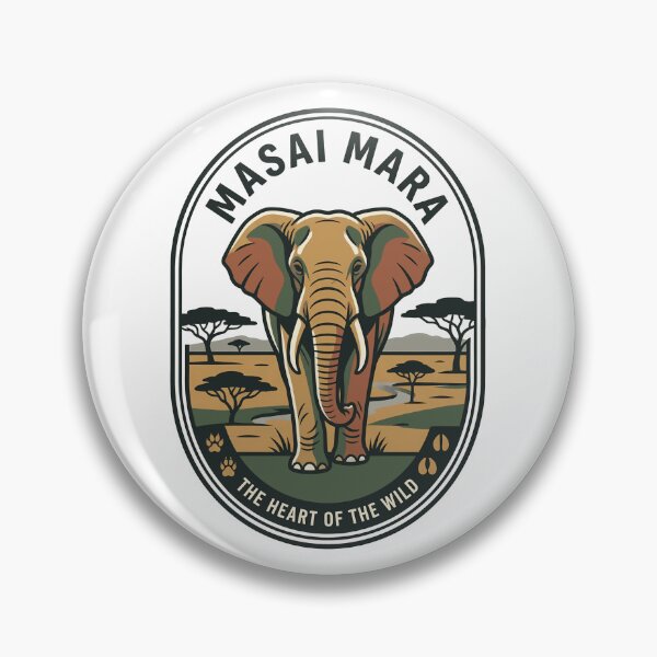 Item preview, Masai Mara Kenya African Elephant Safari Badge designed and sold by k3rstman1.