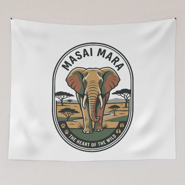Item preview, Masai Mara Kenya African Elephant Safari Badge designed and sold by k3rstman1.