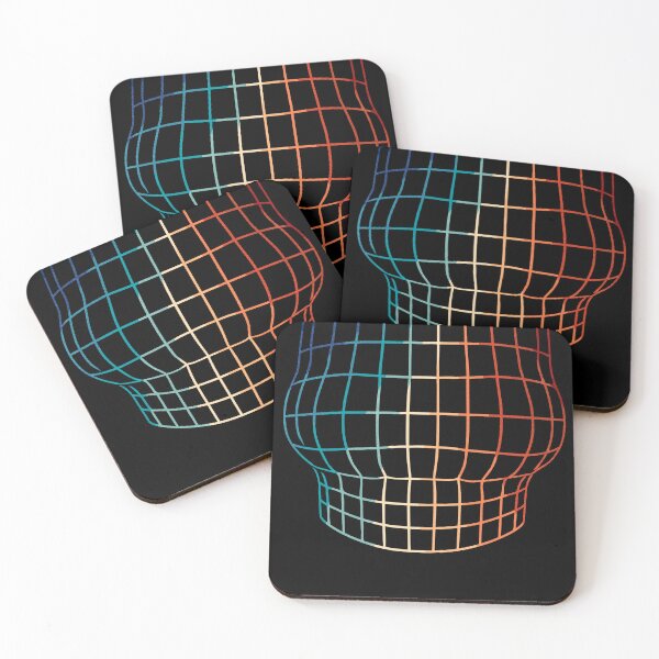 Item preview, Retro Gradient Wireframe Illusion – Abstract Geometric Vaporwave Grid Art designed and sold by Spyshirt.