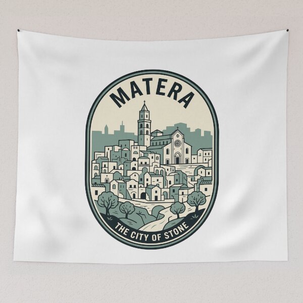 Item preview, Matera Italy Sassi The City Of Stone Emblem designed and sold by k3rstman1.