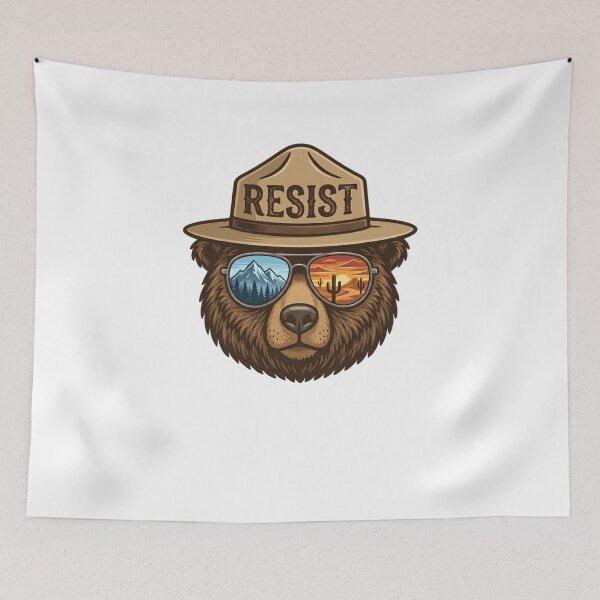 Item preview, Resist National Park Bear Environmental Activism designed and sold by Simsimah26Parks.