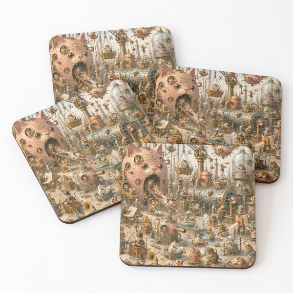 Item preview, Steampunk Cats of the Purr Power Plant designed and sold by ThingsCatsDo.