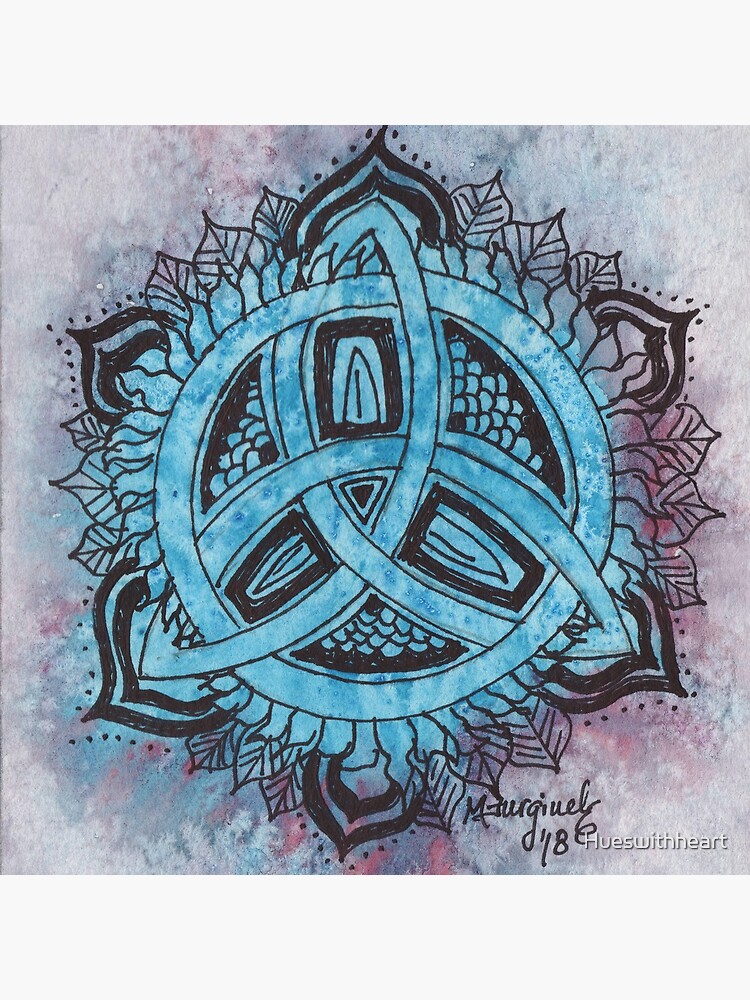 Mandala, soft watercolor by Hueswithheart