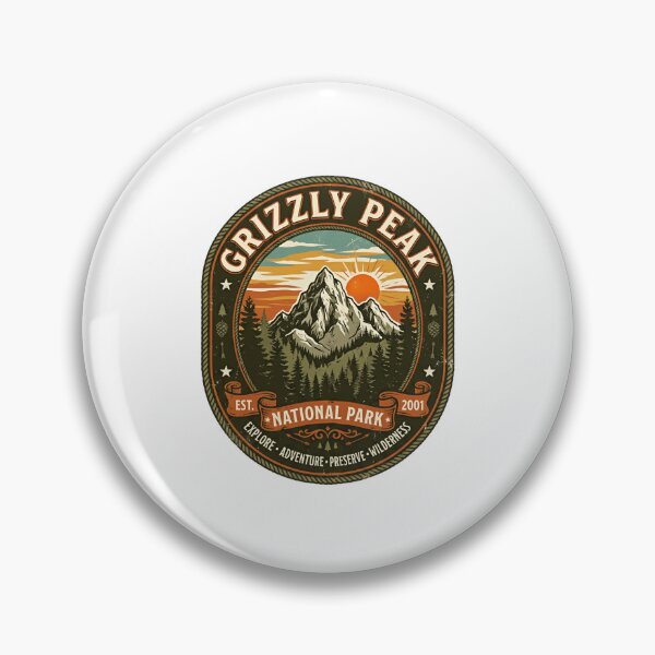 Item preview, Grizzly Peak National Park Explore Adventure Preserve Wilderness Nature Outdoors Lover designed and sold by Simsimah26Parks.