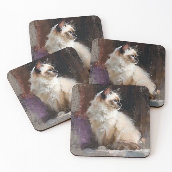 Item preview, Regal Ragdoll Cat Oil Painting Portrait designed and sold by Paolo-Bandal.