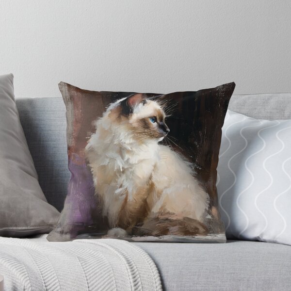 Item preview, Regal Ragdoll Cat Oil Painting Portrait designed and sold by Paolo-Bandal.