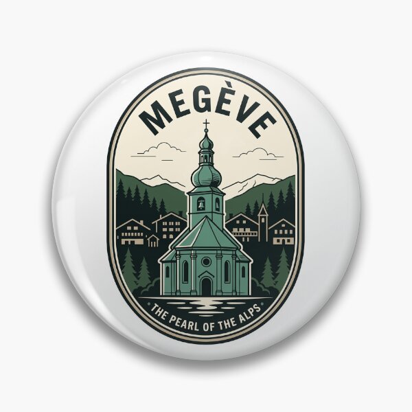 Item preview, Megève France Pearl of the Alps Vintage Badge designed and sold by k3rstman1.