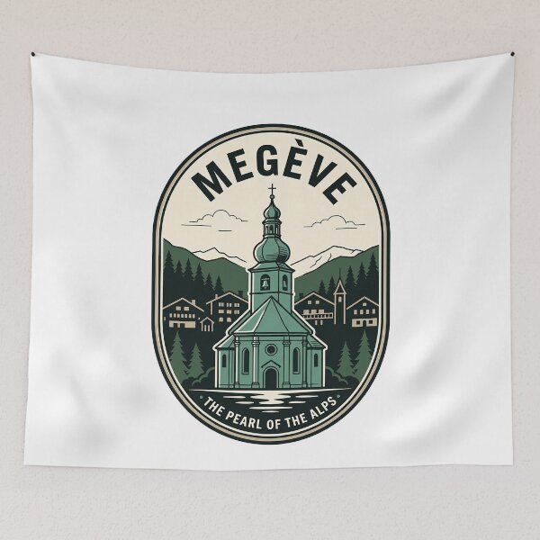 Item preview, Megève France Pearl of the Alps Vintage Badge designed and sold by k3rstman1.