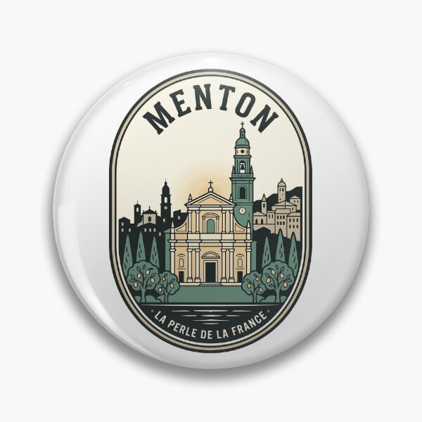 Item preview, Menton France Vintage Mediterranean Travel Badge designed and sold by k3rstman1.