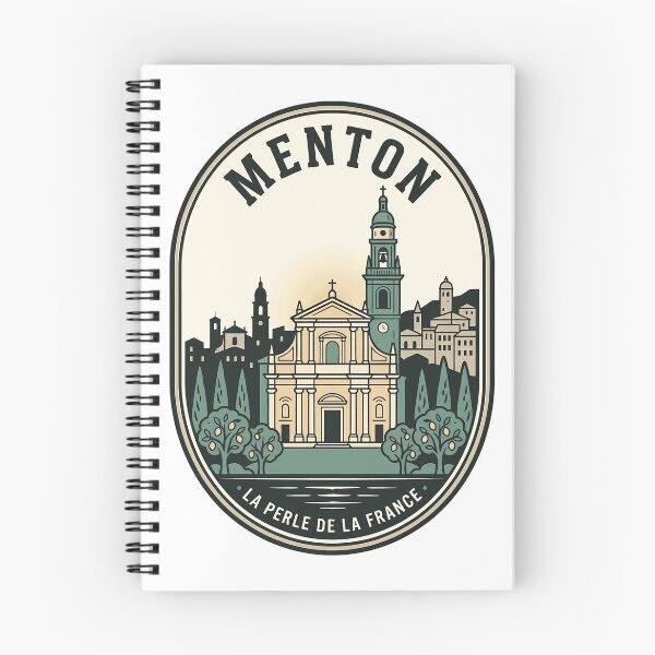 Aperçu de l'œuvre Menton, France - Badge de voyage vintage méditerranéen créée et vendue par k3rstman1.