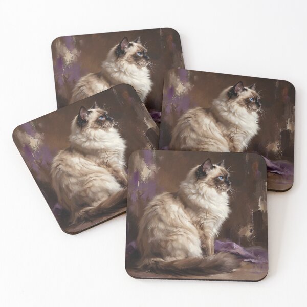 Item preview, Regal Ragdoll Cat Oil Painting Portrait designed and sold by Paolo-Bandal.