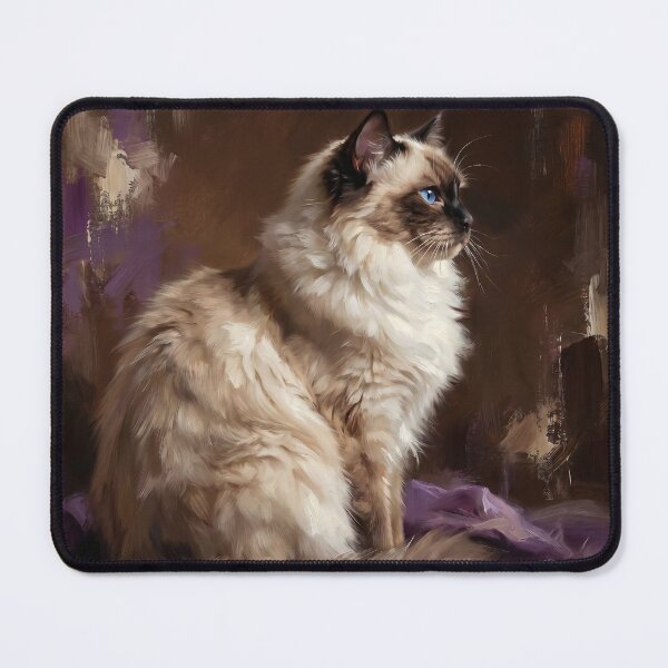 Item preview, Regal Ragdoll Cat Oil Painting Portrait designed and sold by Paolo-Bandal.