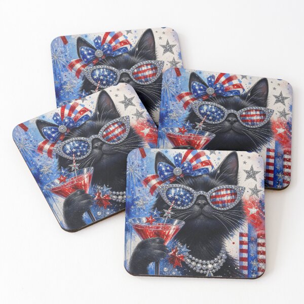 Item preview, Party Cat For 4th Of July designed and sold by VFWChuck.