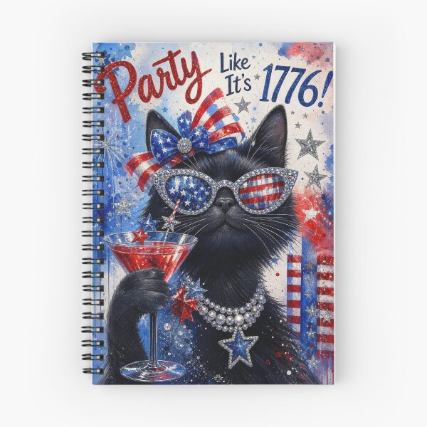 Item preview, Gato fiestero para el 4 de julio designed and sold by VFWChuck.