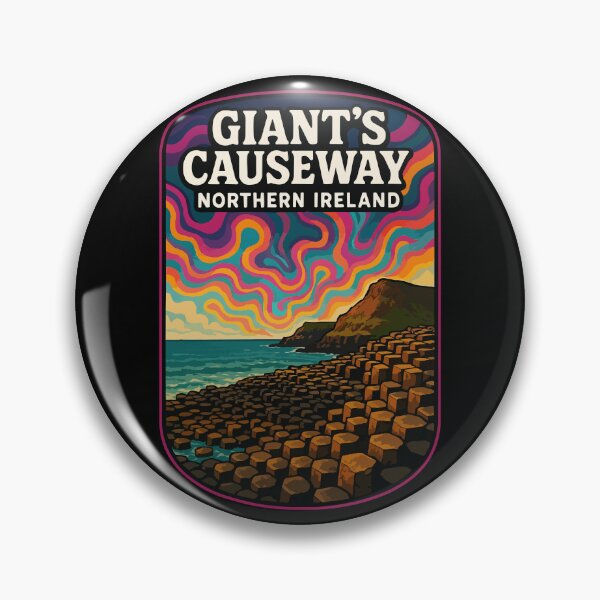 Item preview, Giant's Causeway Ireland Trippy Art Travel designed and sold by TomFrontierArt.