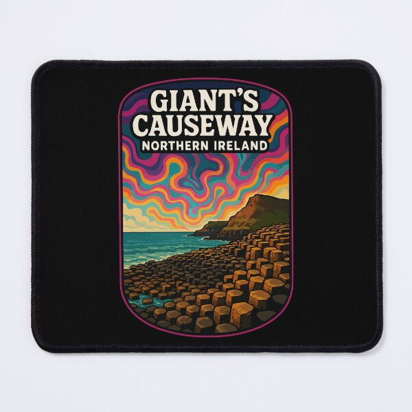 Item preview, Giant's Causeway Ireland Trippy Art Travel designed and sold by TomFrontierArt.