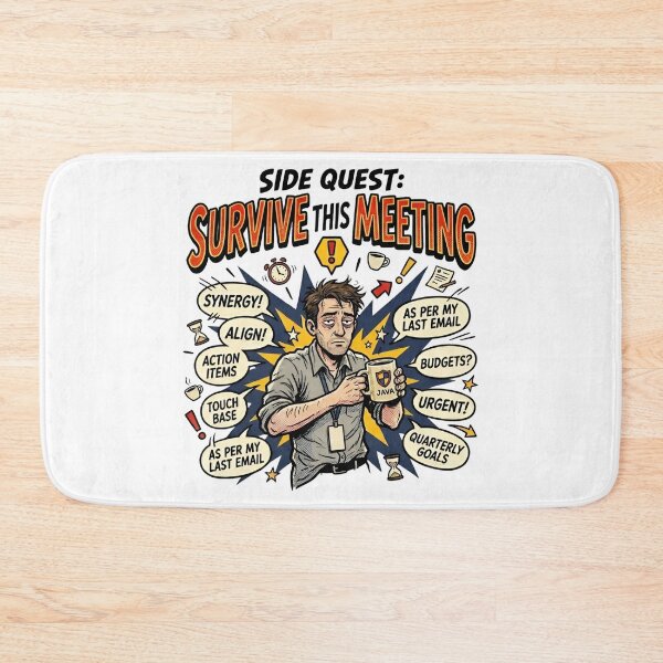 Item preview, Side Quest Survive This Meeting Funny Corporate Office Humor designed and sold by Fenay Designs.