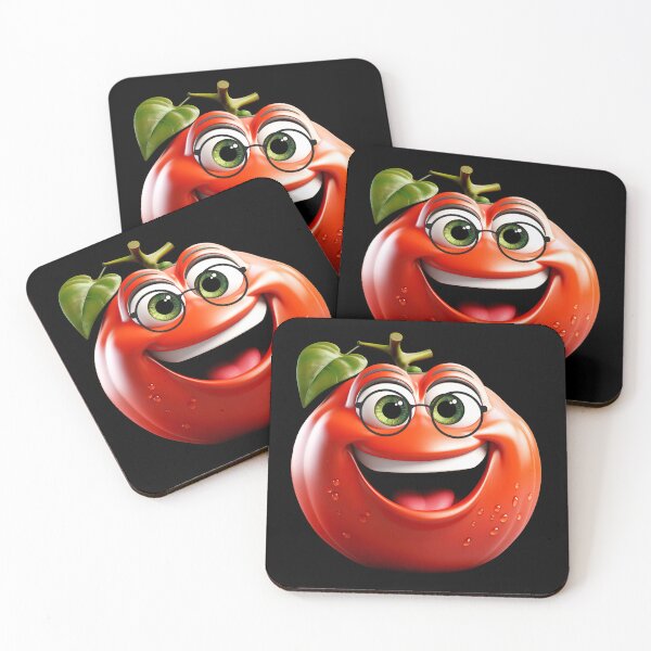 Item preview, Happy Tomato Character – Cute Smiling Fruit Design designed and sold by MargaretaArt.