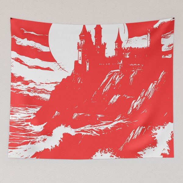 Item preview, Crimson Gothic Castle Full Moon Vampire Citadel designed and sold by DarkOriginArts.