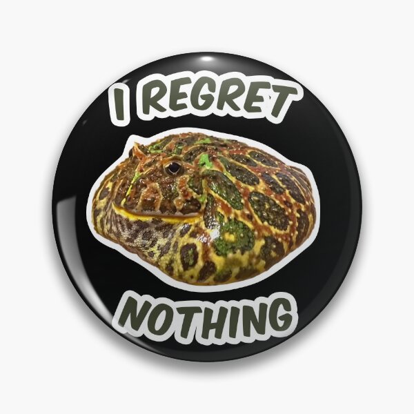 Item preview, "I Regret Nothing" Funny Chubby Horned Frog designed and sold by Jakkuri.