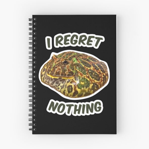 Item preview, "I Regret Nothing" Funny Chubby Horned Frog designed and sold by Jakkuri.