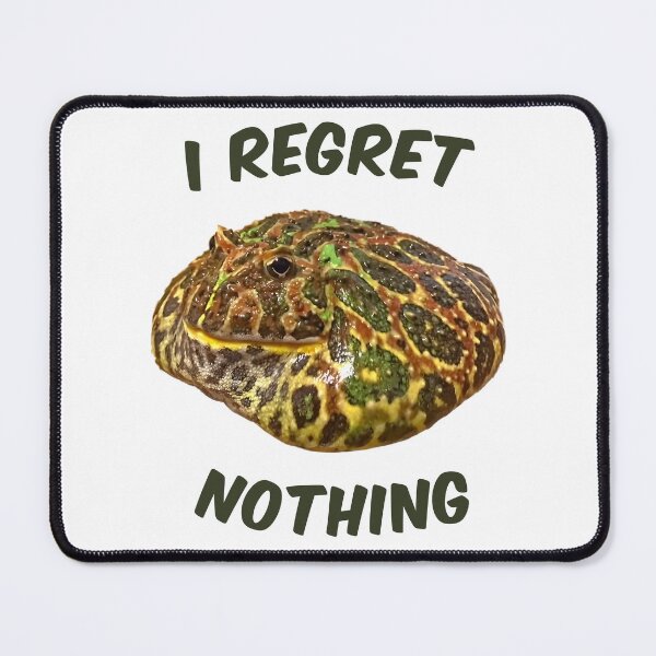 Item preview, "I Regret Nothing" Funny Chubby Horned Frog designed and sold by Jakkuri.