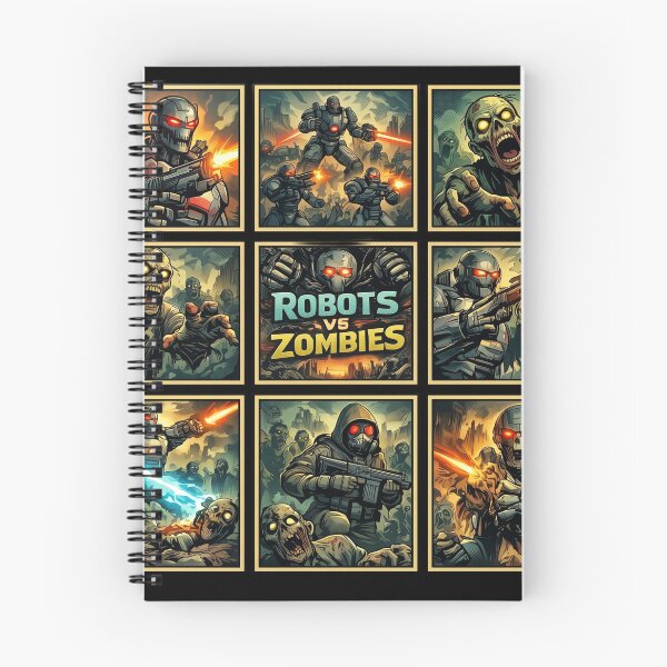 Item preview, Robots vs Zombies Pop Art designed and sold by redsharkuk.