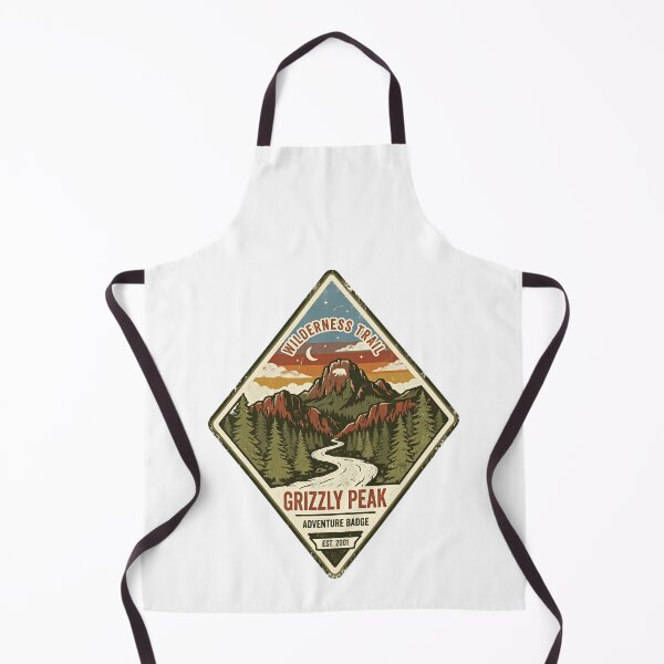 Item preview, Wilderness Trail Grizzly Peak Adventure Badge Mountain Hiking Camping Explorer designed and sold by Simsimah26Parks.