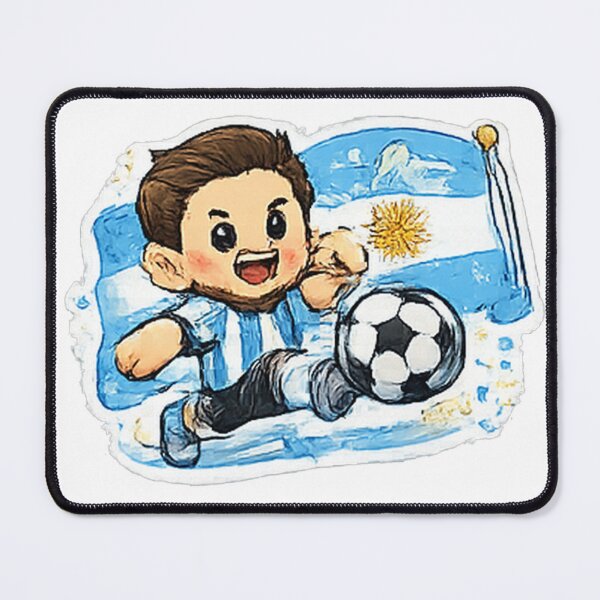 Item preview, Cute Argentina Soccer Player Cartoon | Argentina Football Fan World Cup Graphic Tee designed and sold by myteesmypassion.