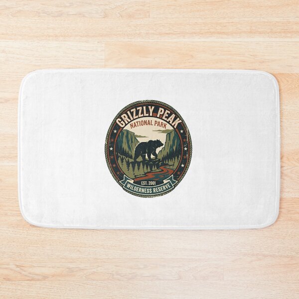 Item preview, Grizzly Peak National Park Est. 2001 Wilderness Reserve Grizzly Bear Outdoor Adventure Hiker Nature Lover designed and sold by Simsimah26Parks.