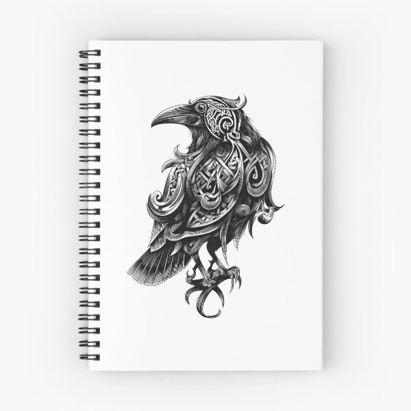 Item preview, Black Raven Norse Tattoo Design Emblem designed and sold by GrinGalore.