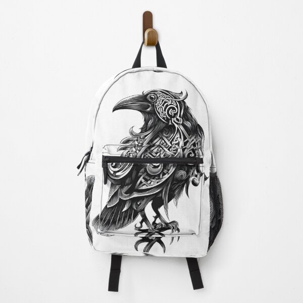 Item preview, Black Raven Norse Tattoo Design Emblem designed and sold by GrinGalore.