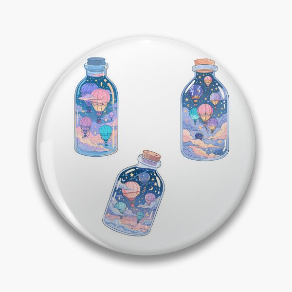 Item preview, Mini hot air balloons in a bottle sticker pack designed and sold by MendaciousMina.