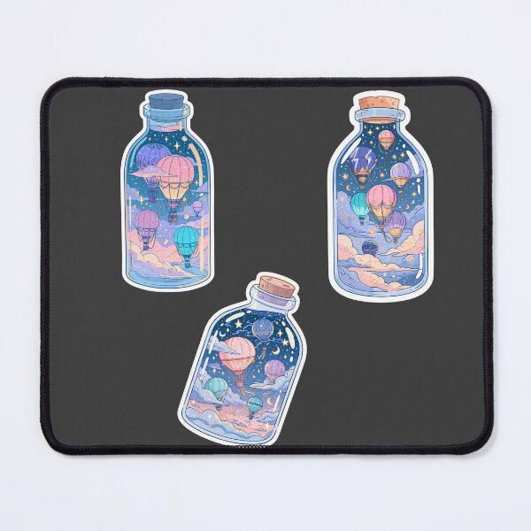 Item preview, Mini hot air balloons in a bottle sticker pack designed and sold by MendaciousMina.